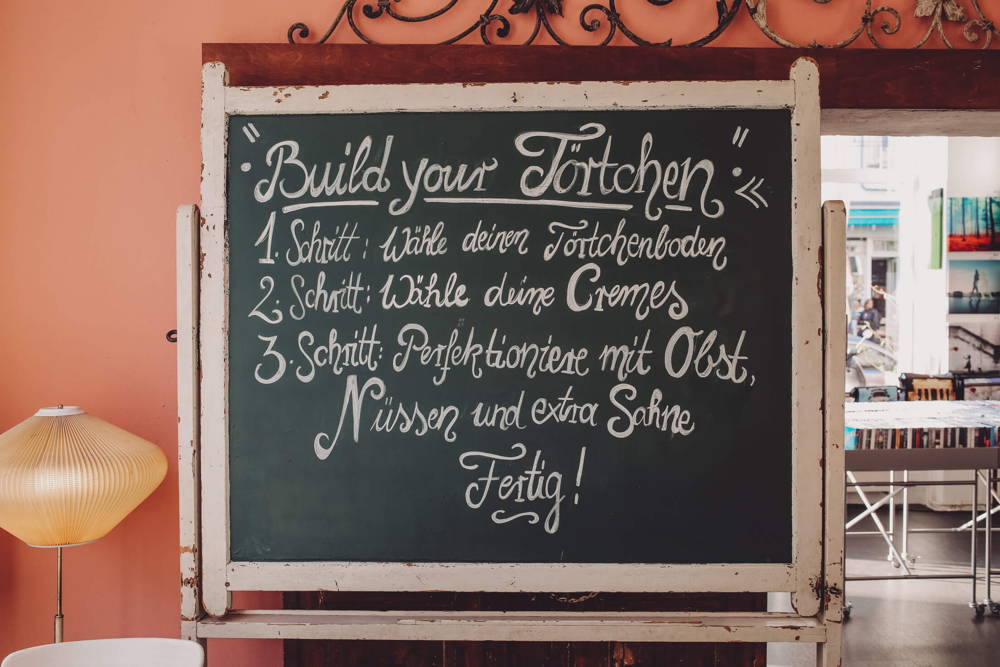 Build your Törtchen Törtchen bauen im Café Kastanientörtchen