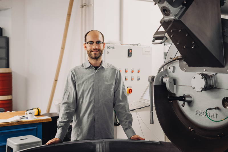 Hannes unser Kaffeeröstmeister