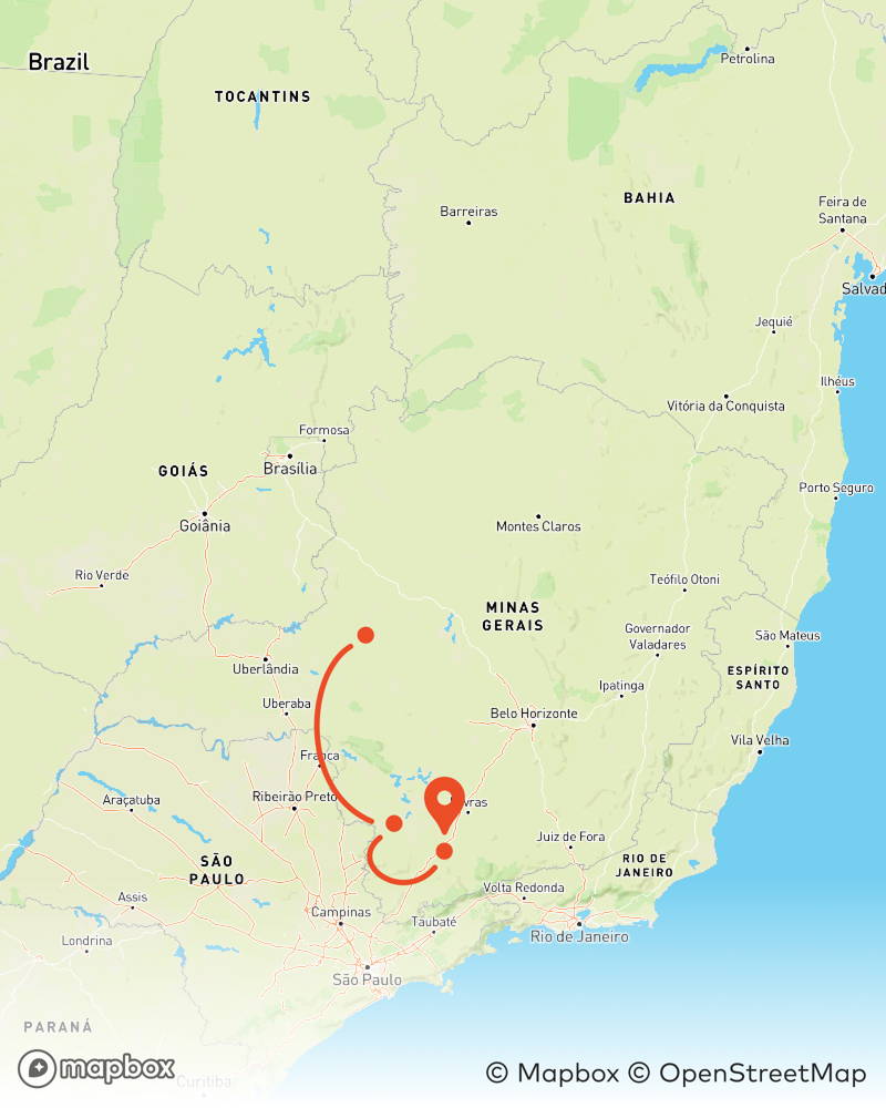 Karte Brasilienreise 2025