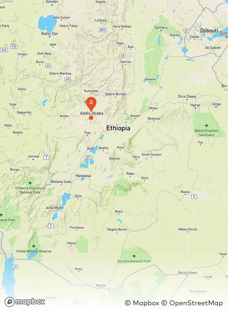 Route Äthiopienreise 2024