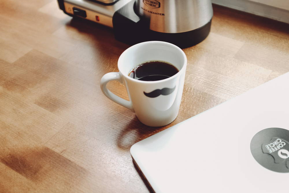 Kaffee bei der Arbeit