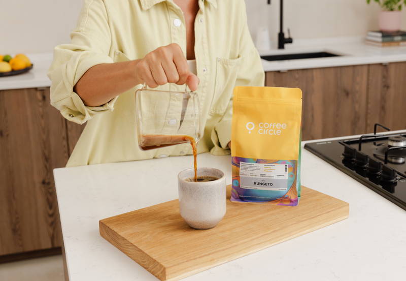 Frisch gebrühter Rungeto Kaffee