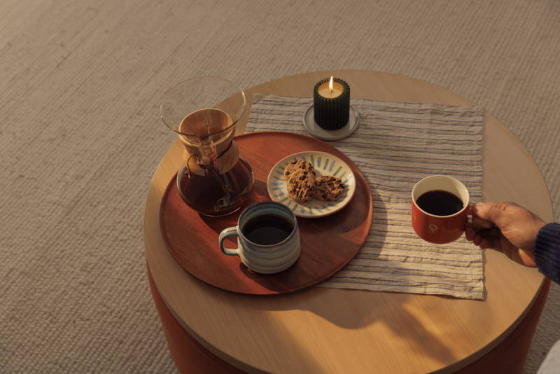 Enjoy coffee from a Chemex