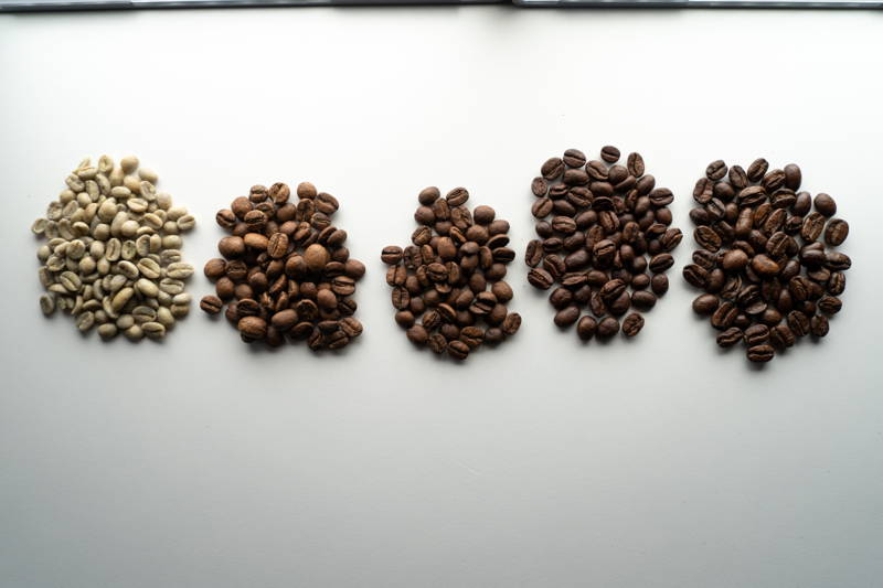 Verschiedene Röstgrade bei der Kaffeeröstung