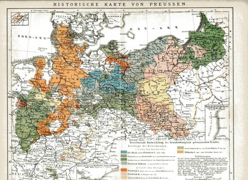 Historische Karte von Preußen