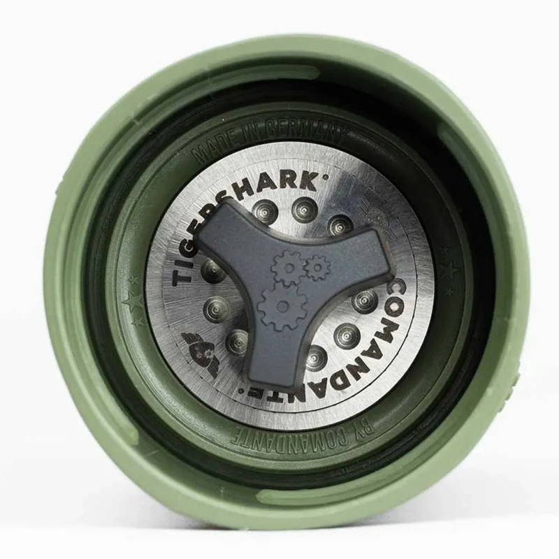 The grinding mechanism of the Trailmaster X25 can be seen.