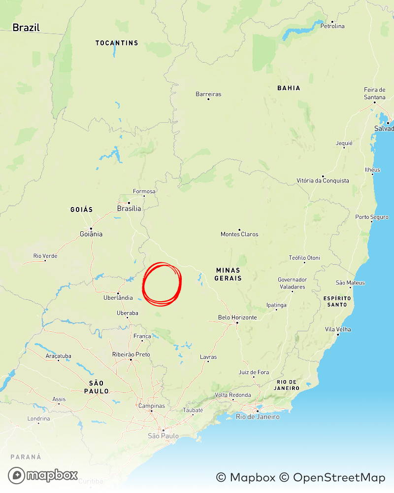 Daterra, Minas Gerais, Brasilien Karte