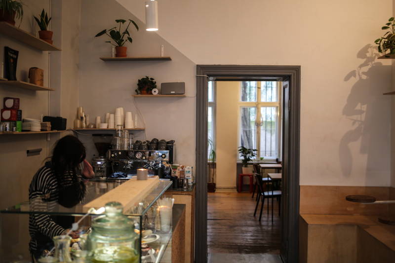 Innenansicht des Cafés