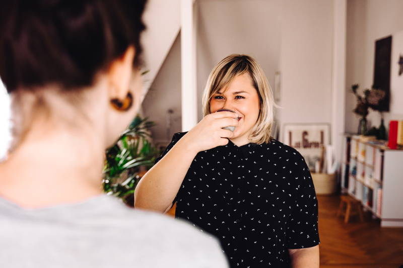 Zusammen Kaffeetrinken
