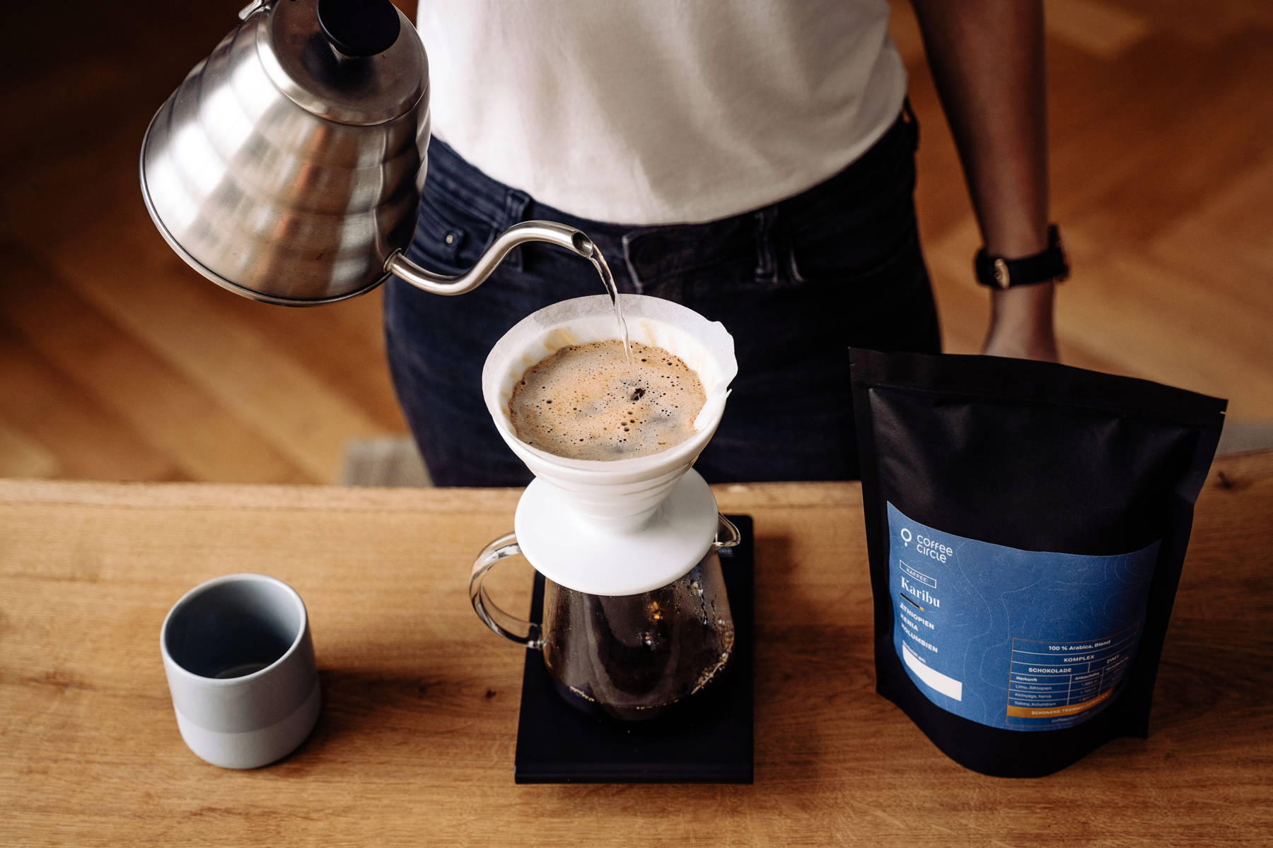 Preparing coffee with the hand filter instructions in 7 steps Coffee