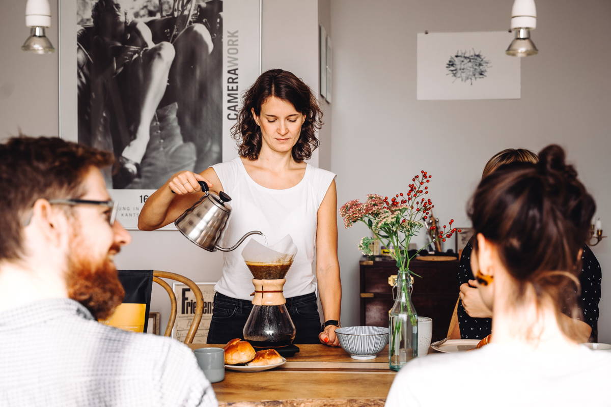 Kaffee mit Freunden und der Chemex