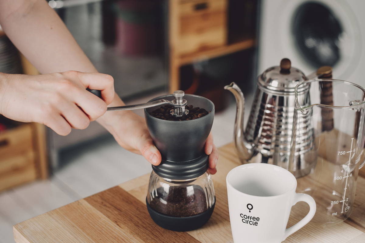 Mahle deinen Kaffee frisch