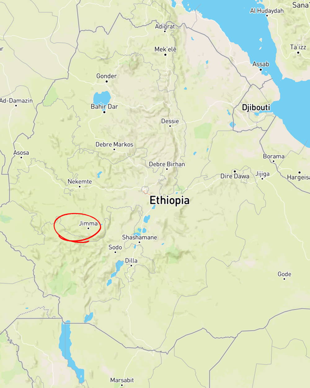 Coffee Map Limu Hier kommen die Kaffeebohnen her