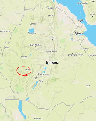 Coffee Map Limu Hier kommen die Kaffeebohnen her