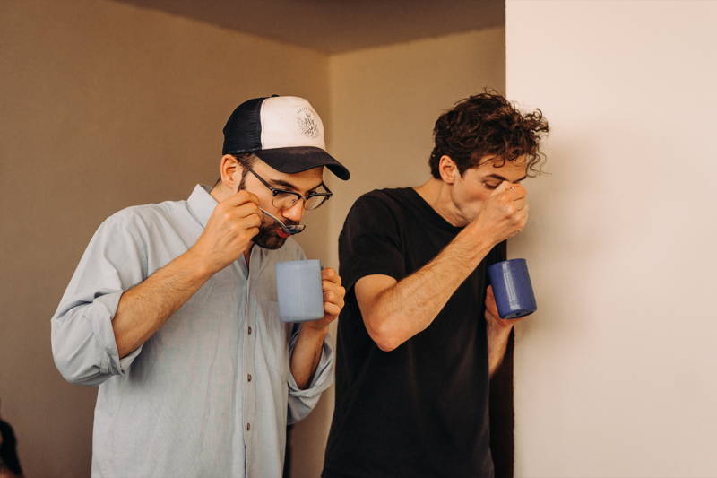 Hannes und Martin verkosten