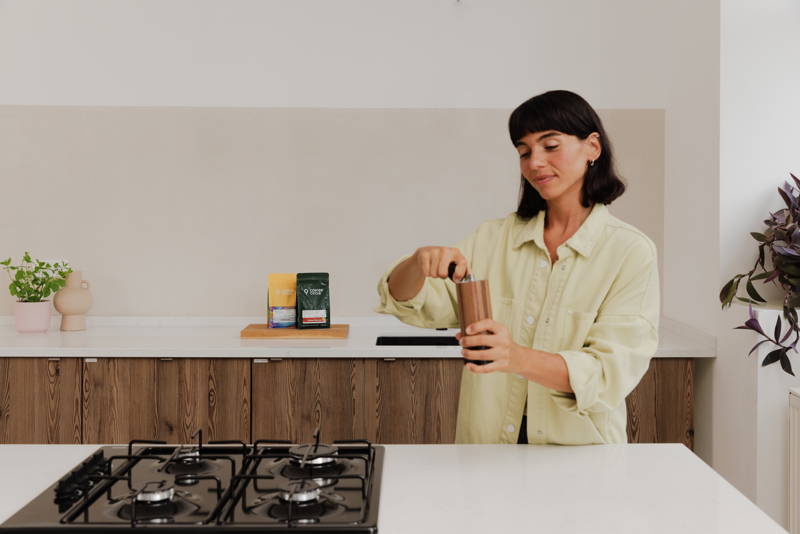 Kaffee mahlen mit Comandante