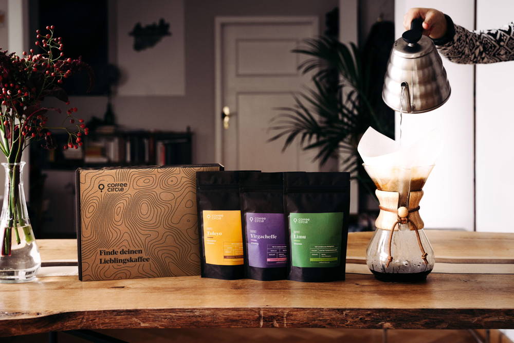 coffee-circle-probierpaket-filterkaffee-5.jpg Probierpaket Filterkaffee mit Toleyo, Yirgacheffe und Limu und die Chemex