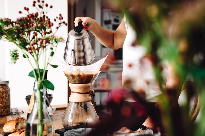 Kaffeezubereitung in der Chemex