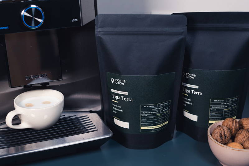 Tiga Terra Kaffee für Vollautomaten in der Siemens s700