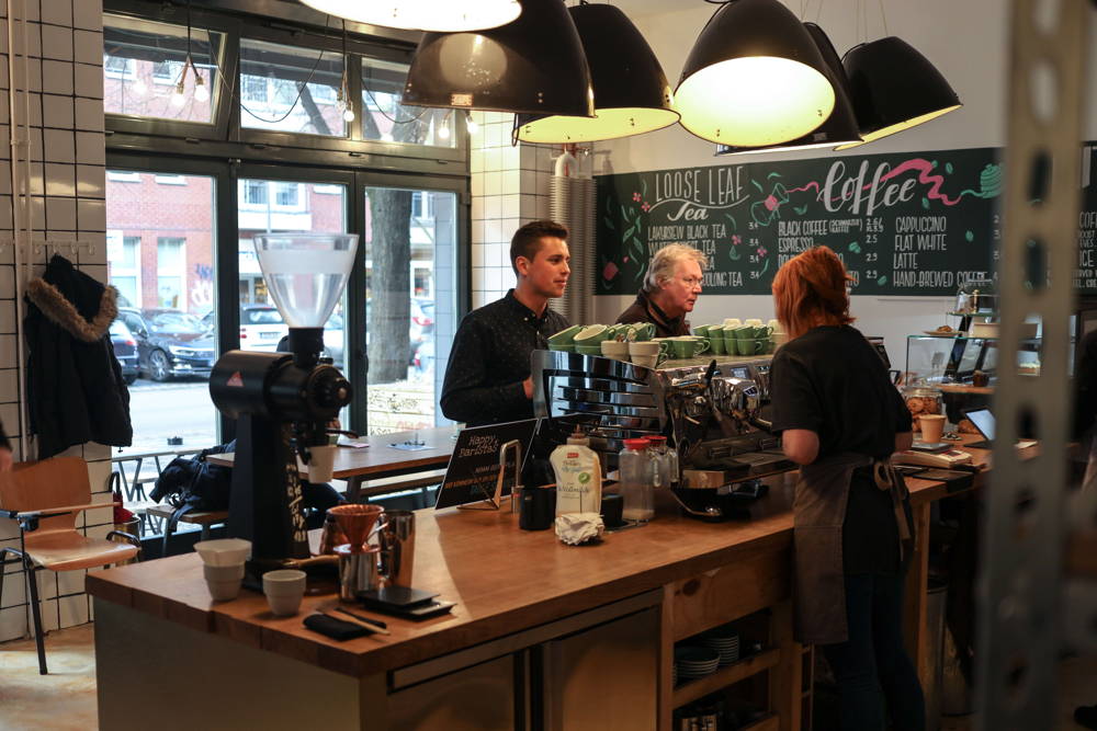 Kaffeebestellungen Hinter der Theke