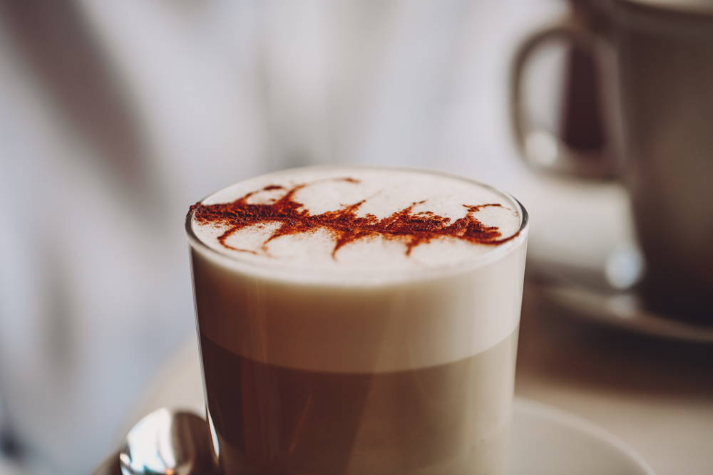Chai Latte im Café Hom Chai Latte im Café Hom