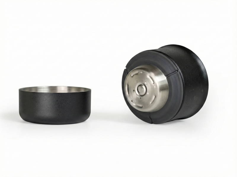 Fellow Stagg X Pour Over Dripper with vacuum-insulated housing and practical drip cup in black.