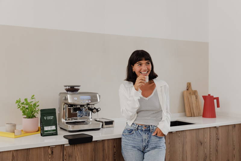 Tiga Terra Espresso aus der Sage Barista Pro Espressomaschine