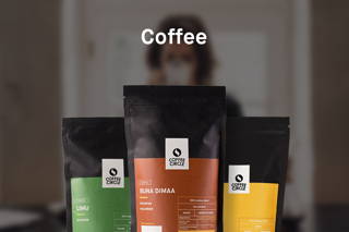 3 colourful bags of coffee circle coffee