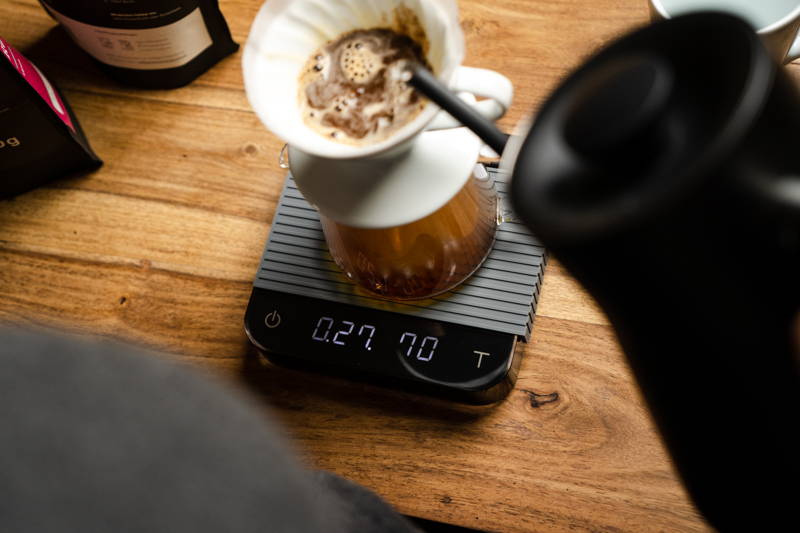 V60 Acaia Pearl Zubereitung