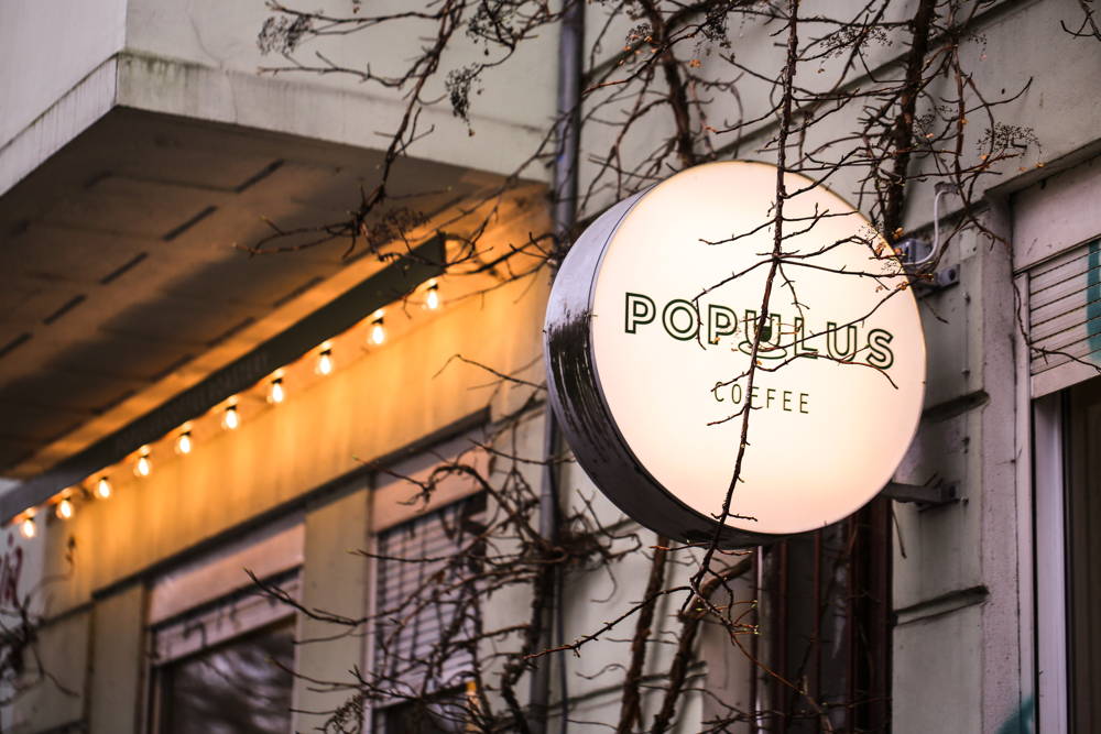 Populus Schild Aussenschild