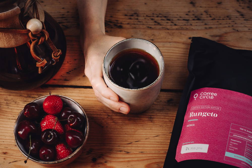 Rungeto als Cold Brew Rungeto als Cold Brew im Sommer mit Früchten