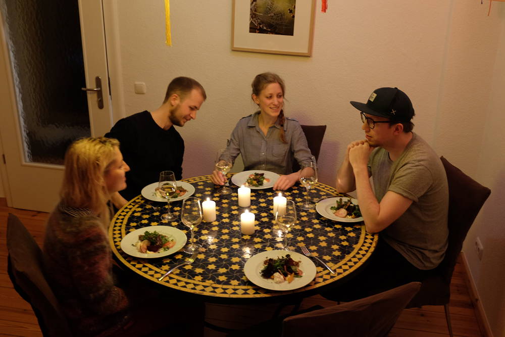 Dinner Abendessen unter Kollegen