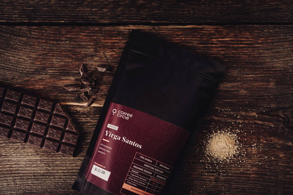 Yirga Santos Espresso Yirga Santos Espresso Aromen Brauner Zucker und Schokolade