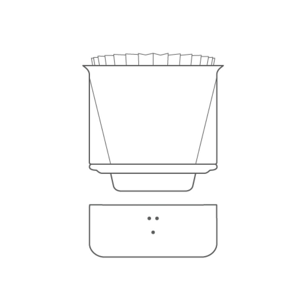 Fellow Stagg X Pour Over Dripper with narrow cone and drip cup for perfect coffee extraction.