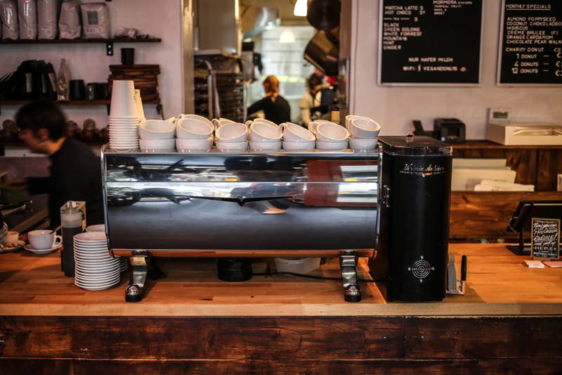 Die Espressomaschine des Hauses