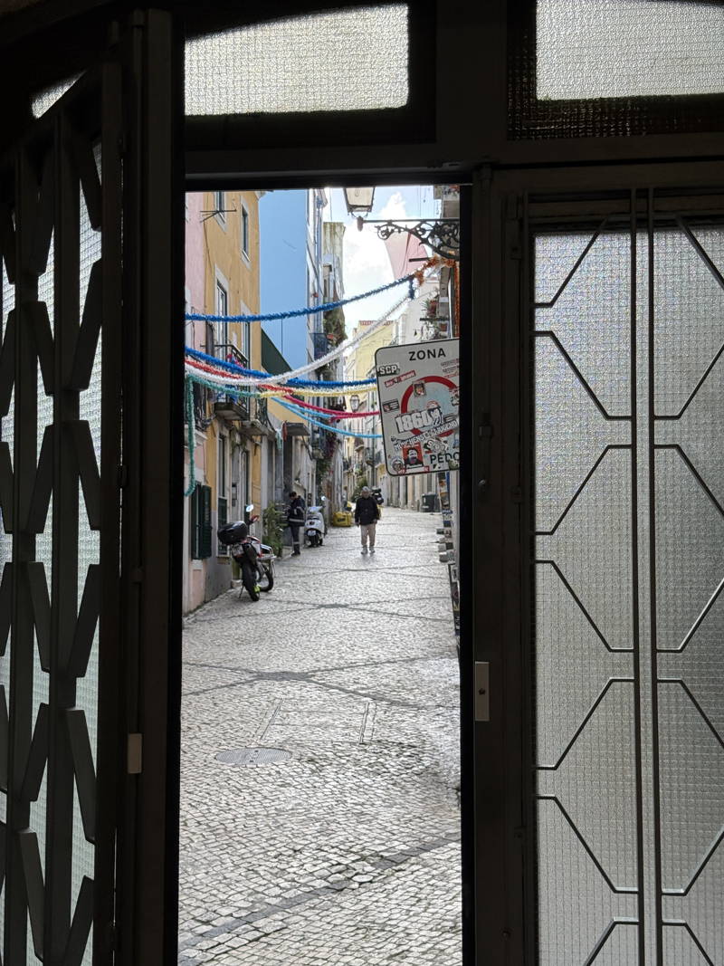 Blick nach Draußen, Flor da Selva Rösterei Lissabon
