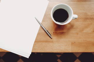 Kaffee bei der Arbeit