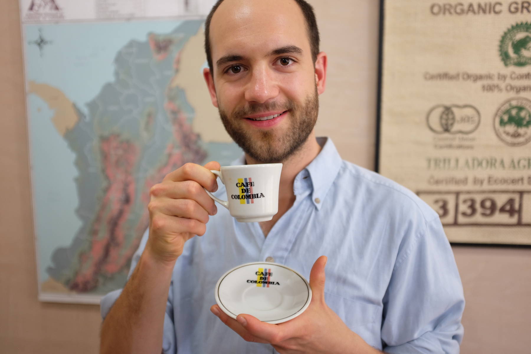 Hannes und Café de Colombia