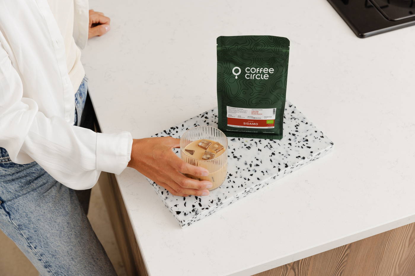 Eiskaffee mit Sidamo Espresso