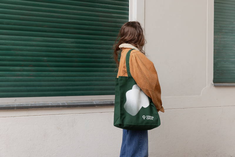 Coffee Circle Totebag grün
